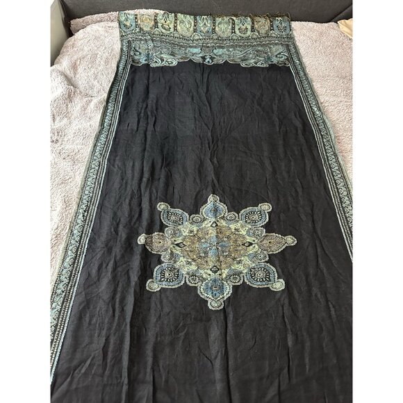 ECHO Wrap Bohemian Ethnic Print Scarf Large shoulder Head Wrap Hair Scarf India - Picture 10 of 12